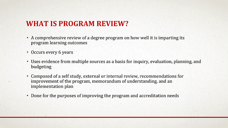 Program Review 2